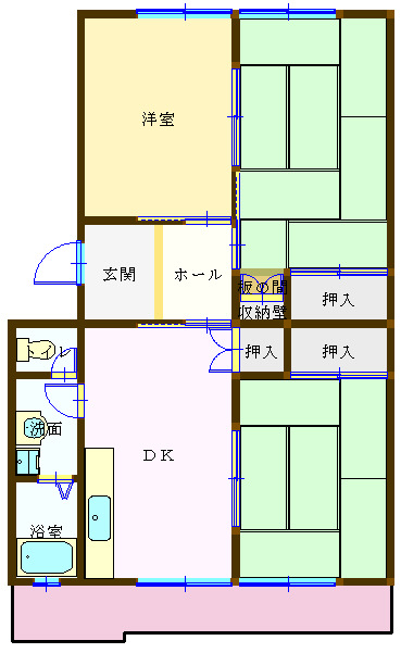 シャトー垣本の間取り