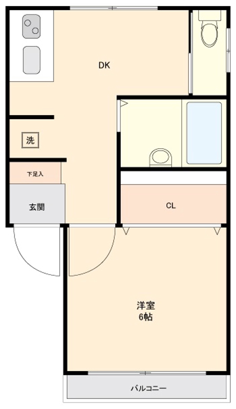 三田江古田第1コーポの間取り