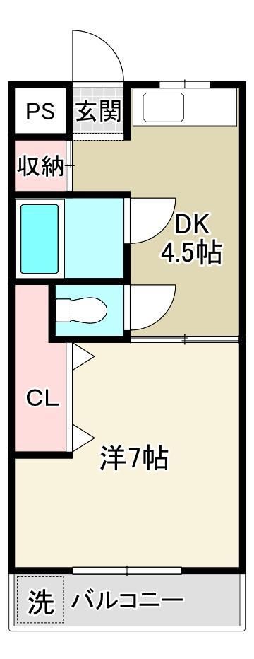 徳島市庄町のマンションの間取り