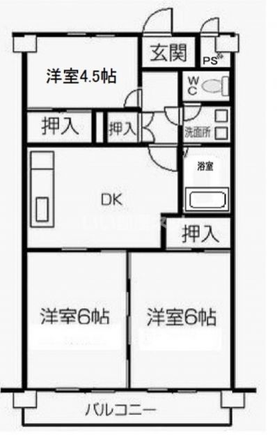 菊川サンハイツの間取り