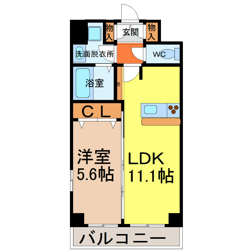 名古屋市中川区西日置町のマンションの間取り