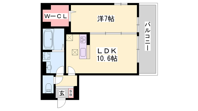 明石市貴崎のアパートの間取り