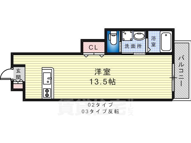 堺市堺区大町東のマンションの間取り