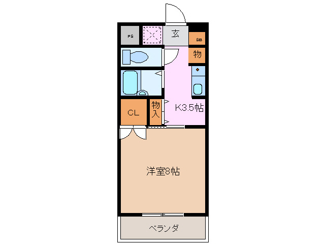 いなべ市北勢町阿下喜のマンションの間取り