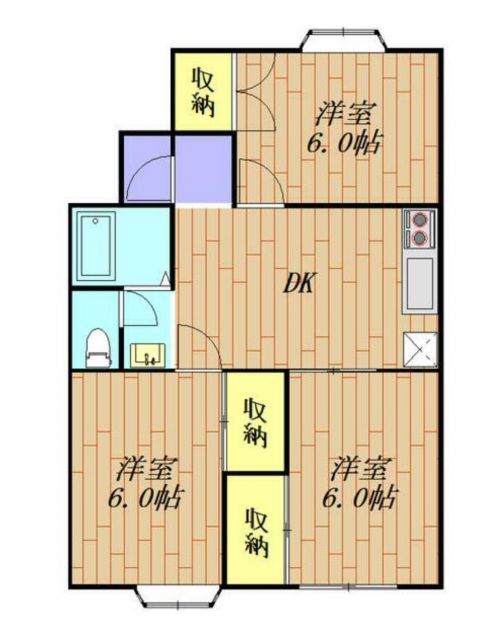 メゾンＭ＆Ａ西新町の間取り