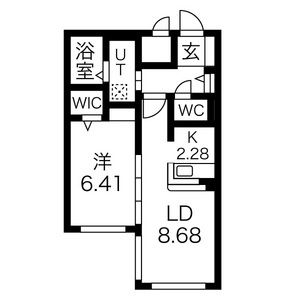 【札幌市中央区南十七条西のマンションの間取り】