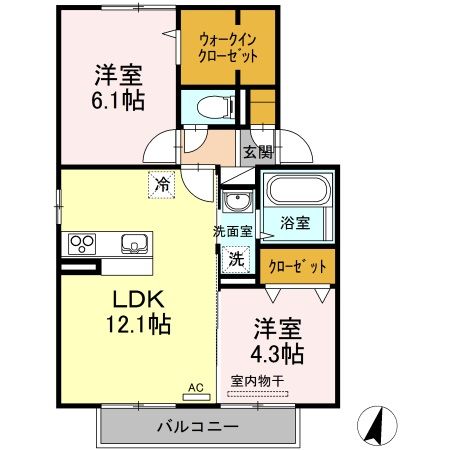 グレイス　フローラ　B棟の間取り