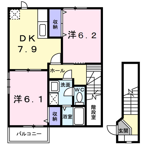 クオリテイハイムＢの間取り