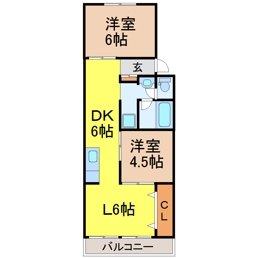 名古屋市瑞穂区松月町のマンションの間取り