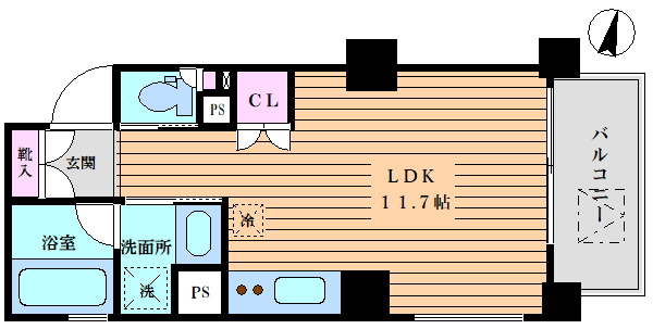 【港区赤坂のマンションの間取り】