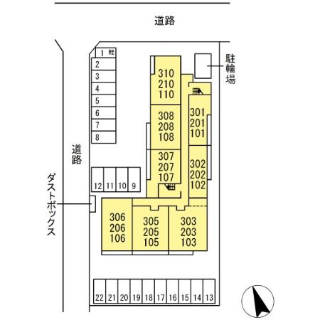 【アヴァンセ加納の駐車場】