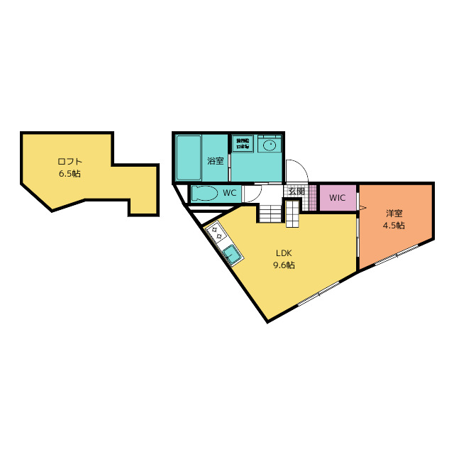 スマイシアＡｐａｒｔｍｅｎｔ西條町の間取り