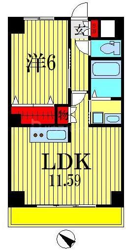 船橋市北本町のマンションの間取り