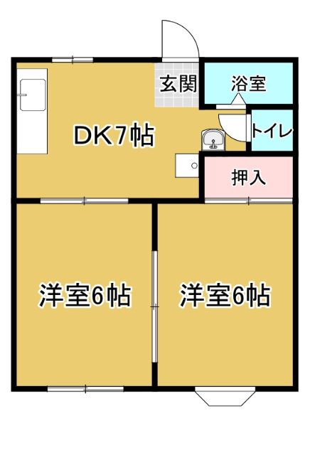 アサヒハイツの間取り