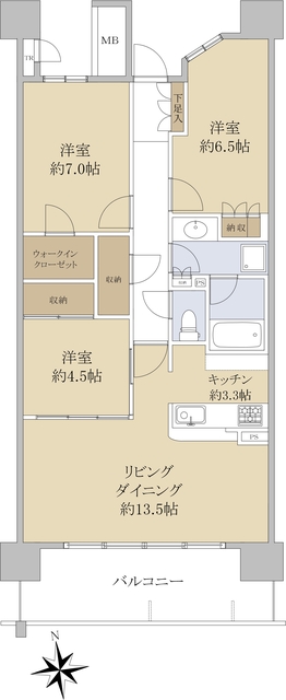 【パークタワーあすと長町の間取り】