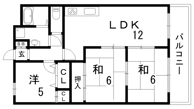 メリヤス岡場の間取り