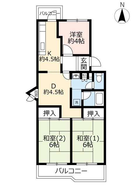 ＵＲ伏見納所の間取り