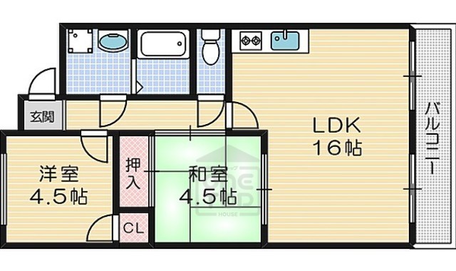 茨木市星見町のマンションの間取り