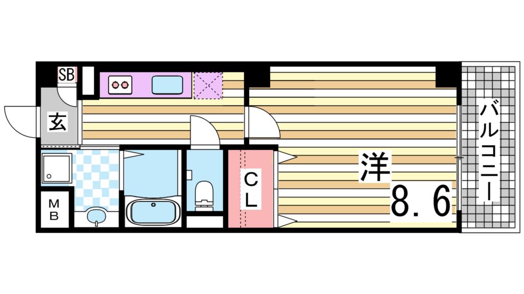 神戸市北区有野町有野のマンションの間取り