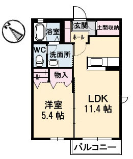 シャーメゾン新地　A棟の間取り