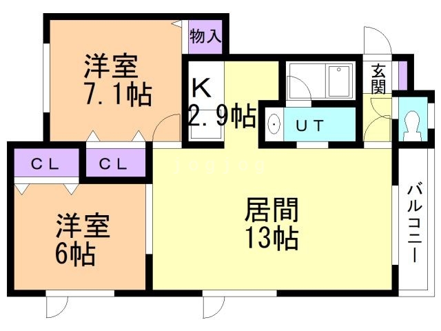 【カーサ月寒の間取り】