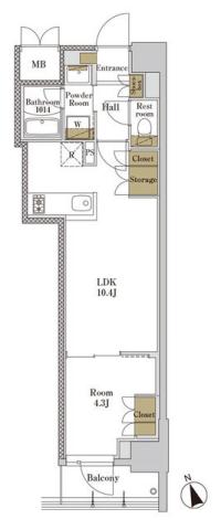 ＲＪＲプレシア大森北の間取り