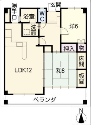 ナビタウン各務原２番館の間取り