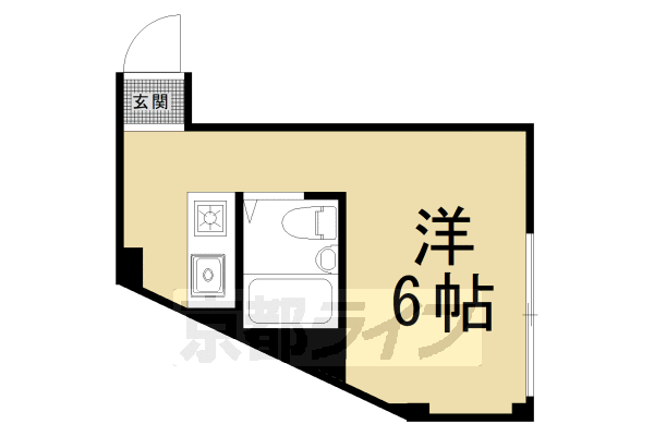 京都市左京区田中南西浦町のマンションの間取り