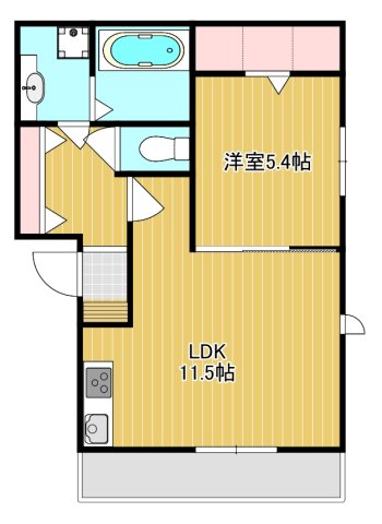 Ｍ・ハイツＢ棟の間取り