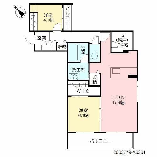 シャーメゾン優蒼の杜　壱番館の間取り