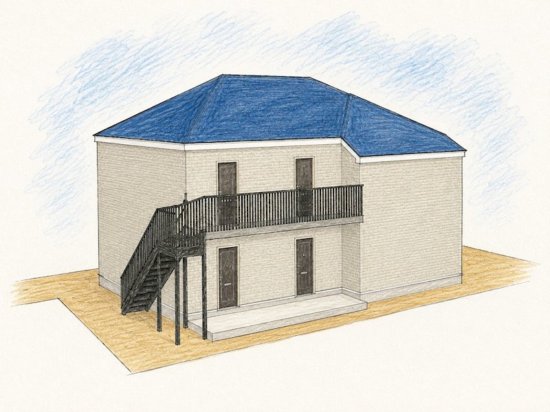 建物外観　防音仕様のQUIETシリーズ物件登場！！外観イメージイラスト