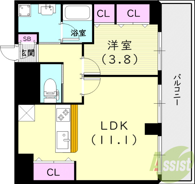 阪急甲陽線 苦楽園口駅 徒歩3分 3階建 築6年の間取り写真
