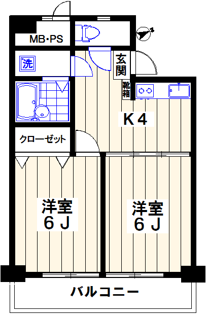 元住吉ヴィラの間取り写真
