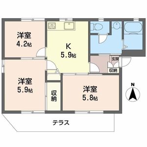 ステップハイツの間取り写真