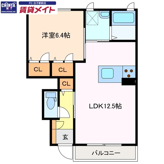 シャンテソラーレAの間取り写真
