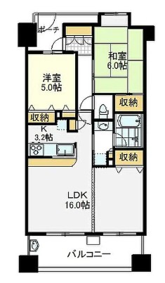 ＪＲ中央線 西国分寺駅 徒歩5分 9階建 築23年の間取り写真