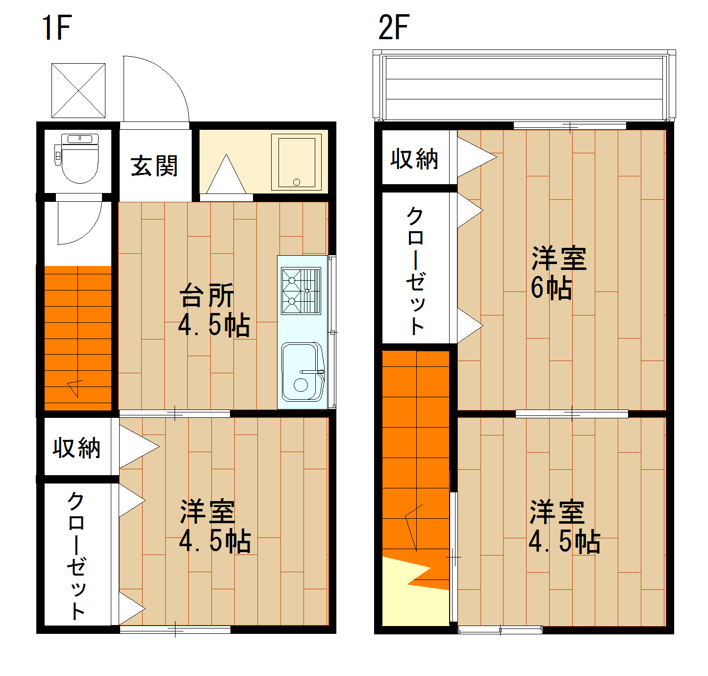 広川アパート　8号室の間取り