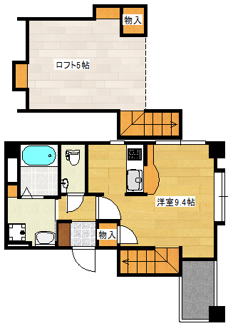 広島市西区南観音町のマンションの間取り