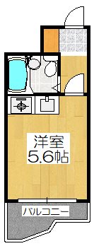 京都市伏見区深草飯食町のマンションの間取り