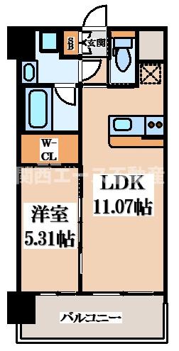 プレジオ八戸ノ里の間取り