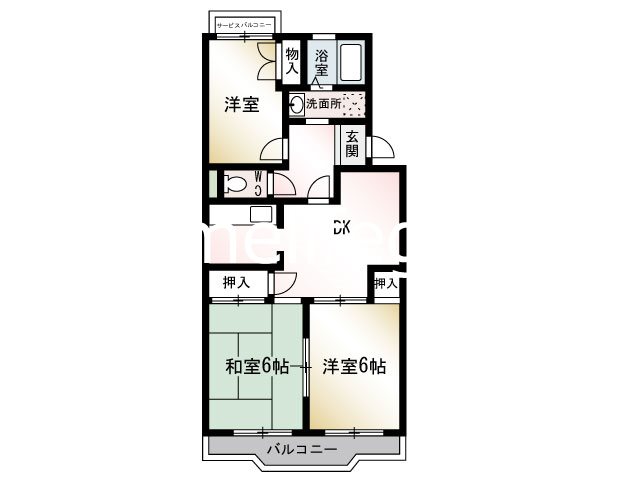 茅ヶ崎市甘沼のマンションの間取り