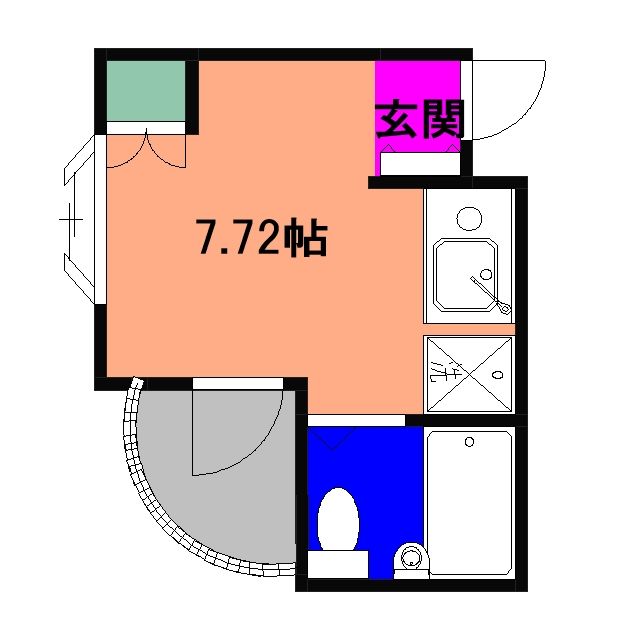 藤枝市田沼のアパートの間取り