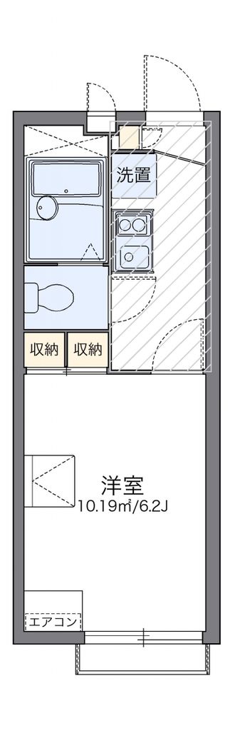 レオパレスシャトーナカジマＣ棟の間取り