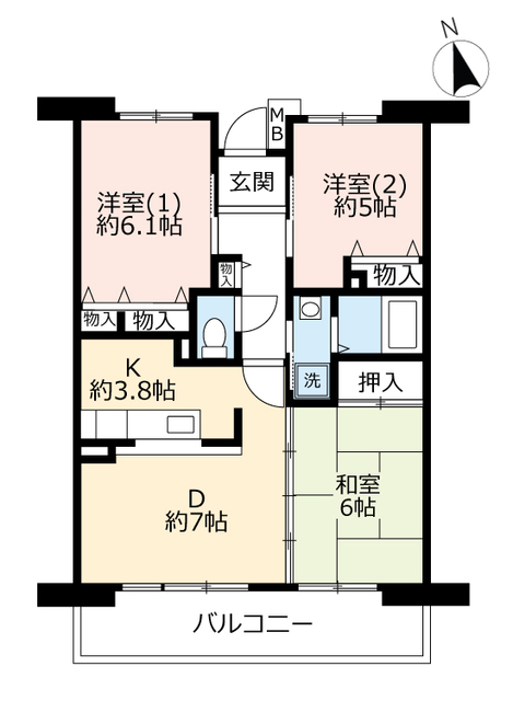 ＵＲアルビス緑丘の間取り