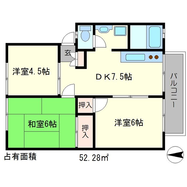 メゾンドヤーブの間取り