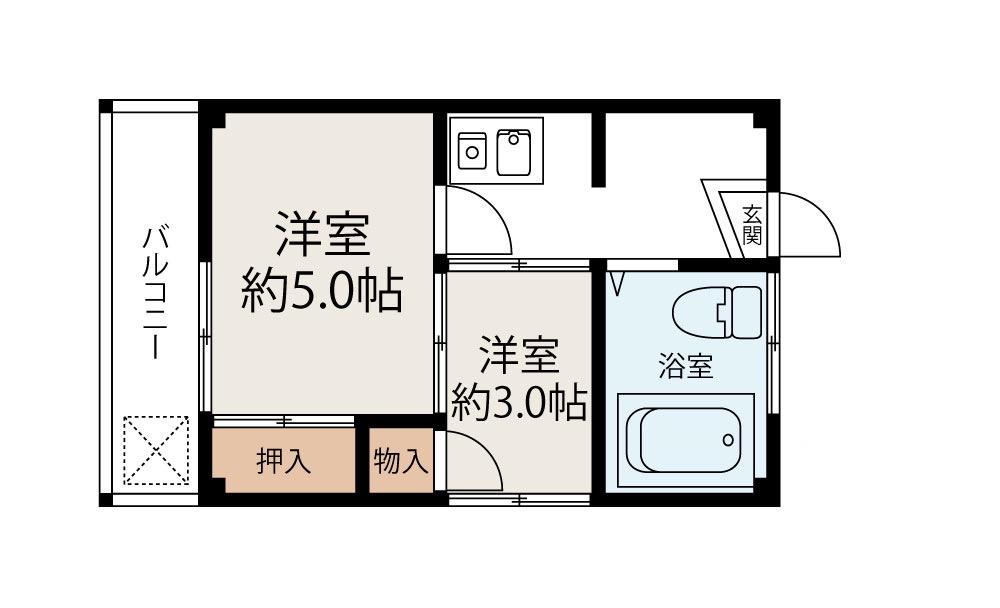 シャトレハタノマンションの間取り