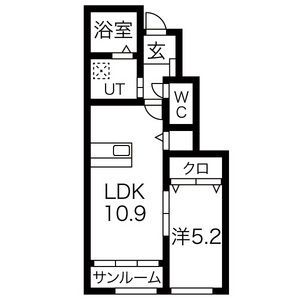 サニーポムB棟の間取り