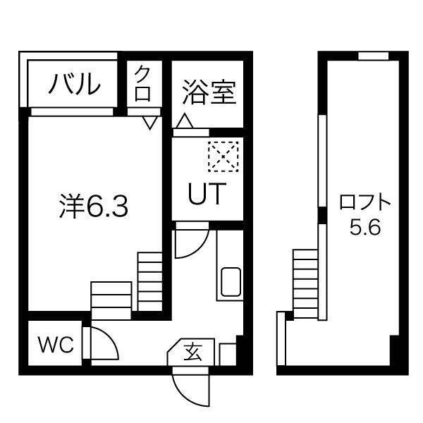 名古屋市南区駈上のアパートの間取り