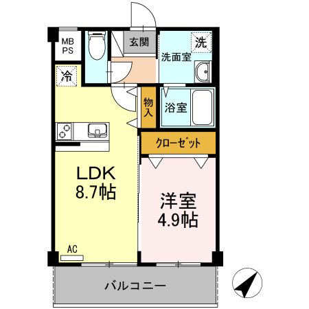 ゆうこく東仙台の間取り