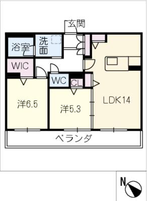 エルパティオ　Ｎ棟の間取り